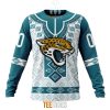 NFL Jacksonville Jaguars Custom Name Number Native Pattern Sweatshirt