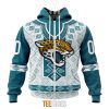 NFL Jacksonville Jaguars Custom Name Number Native Pattern Zip Up Hoodie