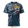 NFL Jacksonville Jaguars Custom Name Number Navy Skull Camo Veteran T-Shirt