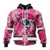 NFL Jacksonville Jaguars Custom Name Number Pink Breast Cancer Zip Up Hoodie