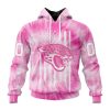 NFL Jacksonville Jaguars Custom Name Number Pink Tie-Dye Pullover Hoodie