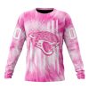 NFL Jacksonville Jaguars Custom Name Number Pink Tie-Dye Sweatshirt