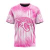 NFL Jacksonville Jaguars Custom Name Number Pink Tie-Dye T-Shirt