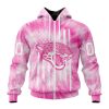 NFL Jacksonville Jaguars Custom Name Number Pink Tie-Dye Zip Up Hoodie