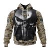 NFL Jacksonville Jaguars Custom Name Number Skull Camo Veteran Kits Pullover Hoodie