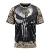 NFL Jacksonville Jaguars Custom Name Number Skull Camo Veteran Kits T-Shirt