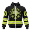 NFL Jacksonville Jaguars Custom Name Number Special FireFighter Uniform Zip Up Hoodie