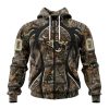 NFL Jacksonville Jaguars Custom Name Number Special Hunting Camo Zip Up Hoodie