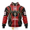 NFL Jacksonville Jaguars Custom Name Number Spider Man Zip Up Hoodie