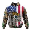 NFL Jacksonville Jaguars Custom Name Number USA Flag Camo Realtree Pullover Hoodie