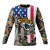 NFL Jacksonville Jaguars Custom Name Number USA Flag Camo Realtree Sweatshirt