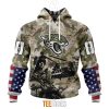 NFL Jacksonville Jaguars Custom Name Number Veteran Salute To Service Pullover Hoodie