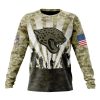 NFL Jacksonville Jaguars Custom Name Number Veterans And Families Sweatshirt