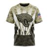 NFL Jacksonville Jaguars Custom Name Number Veterans And Families T-Shirt