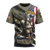 NFL Jacksonville Jaguars Custom Name Number Veterans Kneeling Soldier T-Shirt