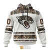 NFL Jacksonville Jaguars Custom Name Number White Camo Hunting Pullover Hoodie