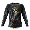 NFL Jacksonville Jaguars Halloween Horror Skull Sweatshirt