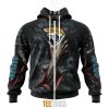 NFL Jacksonville Jaguars Halloween Horror Skull Zip Up Hoodie