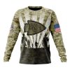 NFL Kansas City Chiefs Custom Name Number Veterans And Families Sweatshirt