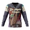 NFL Los Angeles Chargers Custom Name Number Mandalorian And Baby Yoda Sweatshirt