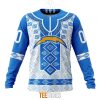 NFL Los Angeles Chargers Custom Name Number Native Pattern Sweatshirt