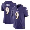 Baltimore Ravens Justin Tucker Nike Purple Vapor F.U.S.E NFL Limited Jersey
