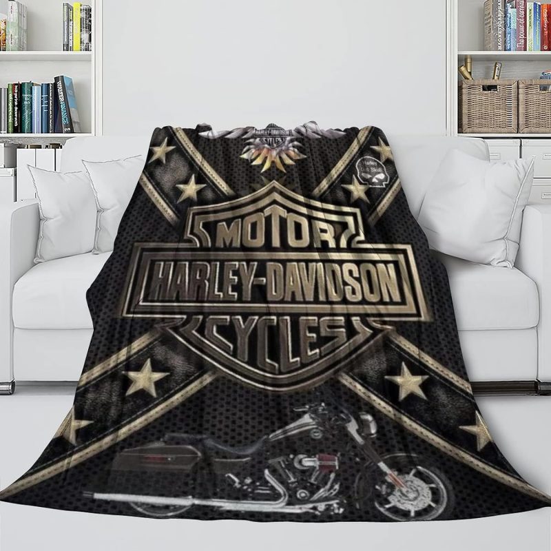 HarleyDavidson Logo Fleece Blanket