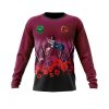 NRL Brisbane Broncos Custom Name Number 2022 ANZAC Jersey Concepts Sweatshirt