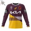 NRL Brisbane Broncos Custom Name Number 2024 Home Jersey Sweatshirt