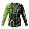 NRL Canberra Raiders Custom Name Number MotoCross Style Sweatshirt