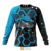 NRL Cronulla-Sutherland Sharks Custom Name Number MotoCross Style Sweatshirt
