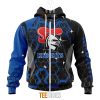 NRL Newcastle Knights Custom Name Number MotoCross Style Zip Up Hoodie