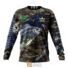 NRL North Queensland Cowboys Custom Name Number Special Camo Fishing Sweatshirt
