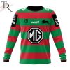 NRL South Sydney Rabbitohs Custom Name Number 2024 Home Jersey Sweatshirt