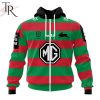 NRL South Sydney Rabbitohs Custom Name Number 2024 Home Jersey Zip Up Hoodie