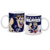 AFL Carlton Blues Retro Massive White Ceramic Mug