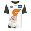 AFL Greater Western Sydney Giants Custom Name Number Family Guy Guernsey T-Shirt