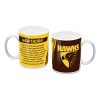 AFL Hawthorn Hawks Team Song White Ceramic Mug