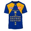 AFL West Coast Eagles Custom Name Number The Simpsons Guernsey T-Shirt