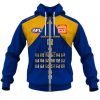 AFL West Coast Eagles Custom Name Number The Simpsons Guernsey Zip Up Hoodie