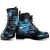 NRL Cronulla-Sutherland Sharks Custom Text Indigenous Black Leather Boots