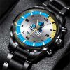 NRL Gold Coast Titans Custom Name Steel Watch