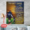 NRL North Queensland Cowboys Custom Name Number Father Day Portrait Canvas