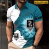 Port Adelaide Power Custom Name Limited Edition Zipper Polo Shirt