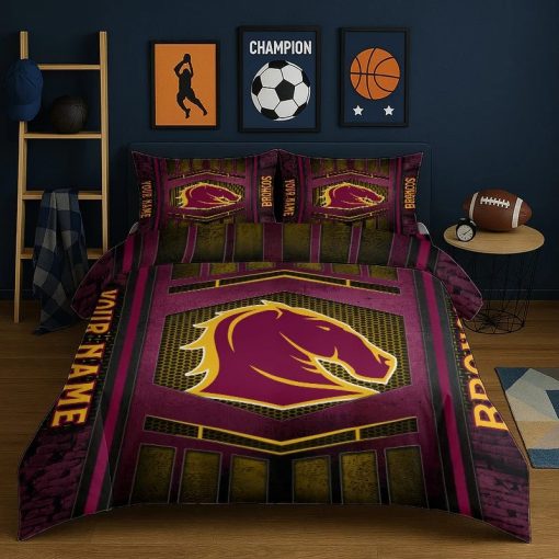 Brisbane Broncos Custom Name New Edition Doona Cover