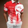 Dolphins Custom Name New Style Skull Zipper Polo Shirt