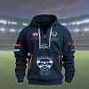 Geelong Cats Custom Name New Version Quarter Zip Hoodie