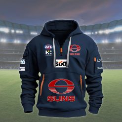 Gold Coast Suns Custom Name New Version Quarter Zip Hoodie