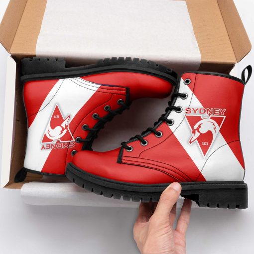 AFL Sydney Swans Leather Boots