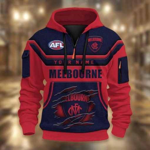 Melbourne Demons Custom Name Sporty Style Dynamic Hoodie